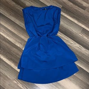 H&M Womens Career royal blue dress midi size 6